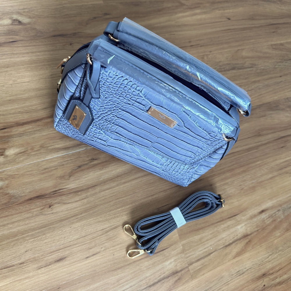 NA*PRAWDE Handbag- Gray stone stylish